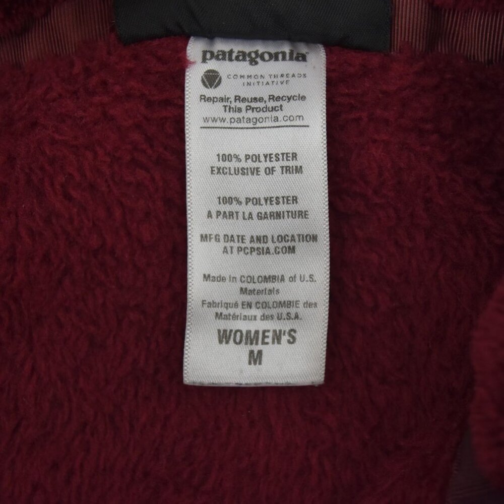 Patagonia Womens Medium Burgundy Re-Tool Snap-T Pullover Governors Academy Patch - Picture 6 of 8